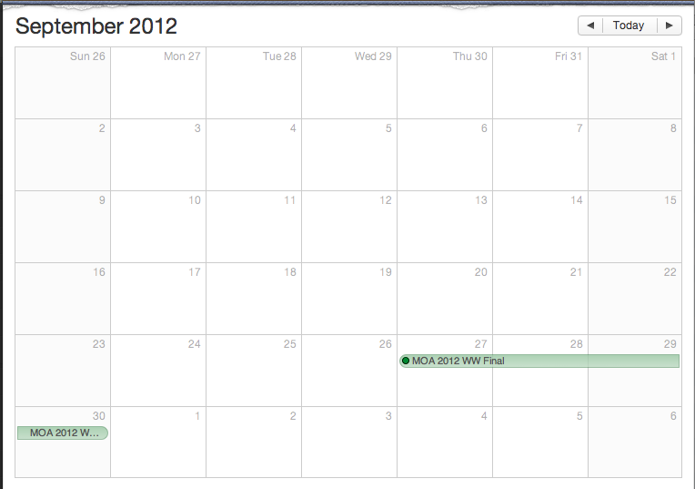 moa 2012 final dates broadcast schedule